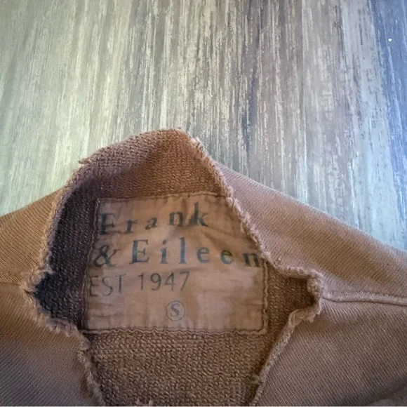 NEW Frank & Eileen Effie Capelet in Cinnamon Triple Fleece Funnel Neck Sz S - Picture 7 of 8